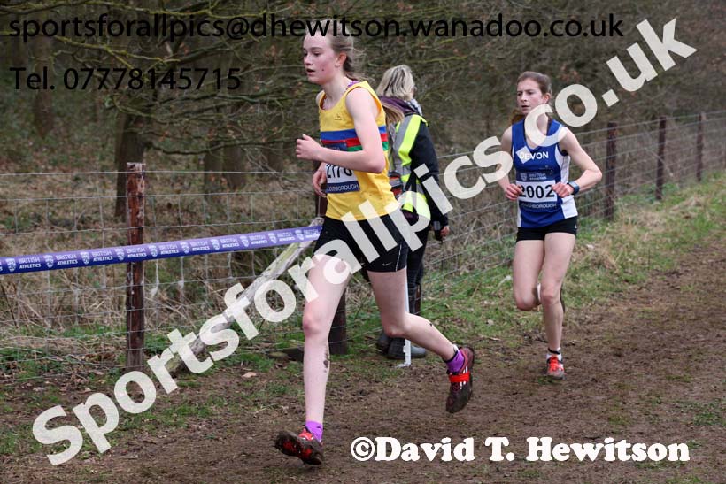 Womens under-17s Inter Counties Cross Country, Prestwold Hall, Loughborough. Photo: David T. Hewitson/Sports for All Pics